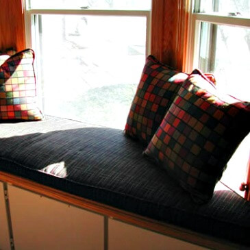 custom-upholstery-Bay window pillows and cushion