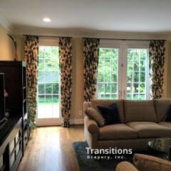 Drapes Black Floral