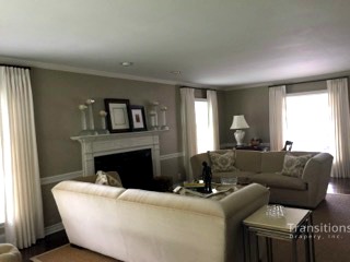 Drapes in living room