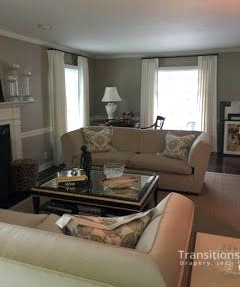 Drapes in living room