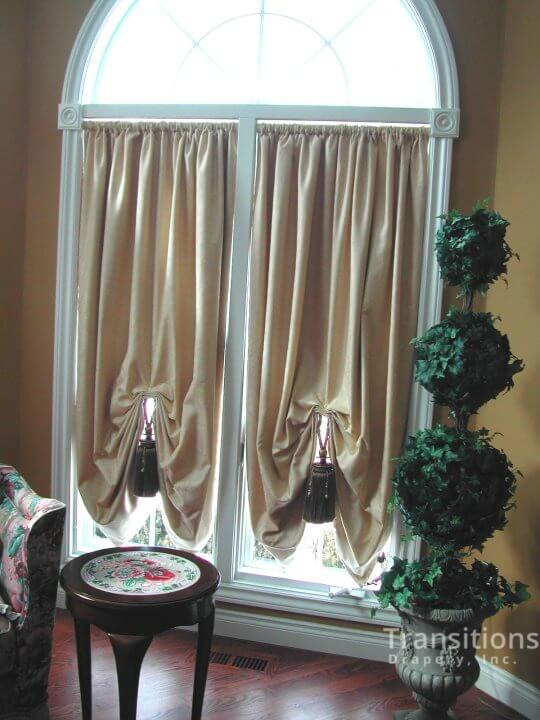 Drapes with large tassels side