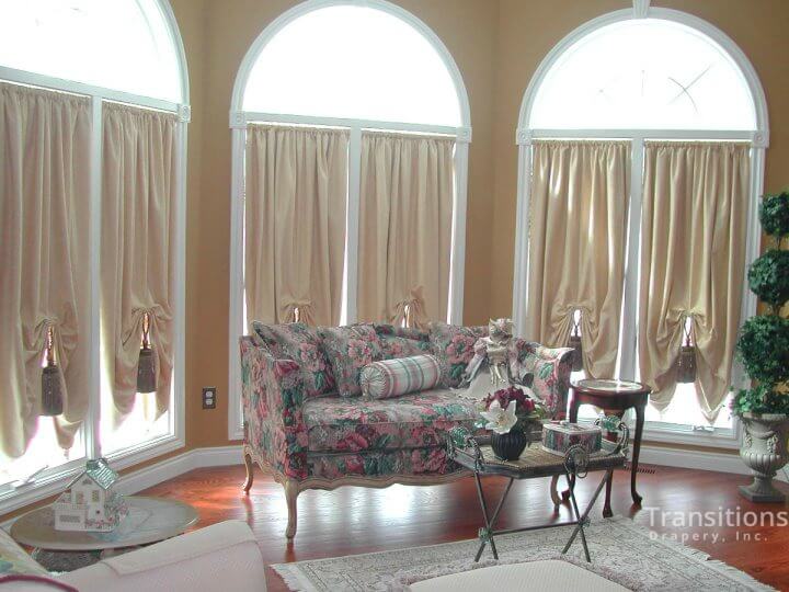 Drapes with large tassels