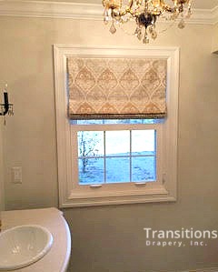 Roman Shade Powder Room
