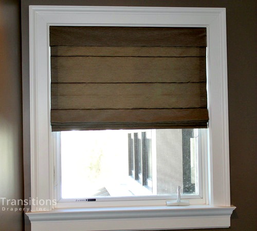 Roman shades for traditional bedroom