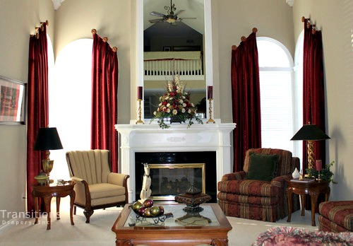 Side Panels Great room transitional family roo