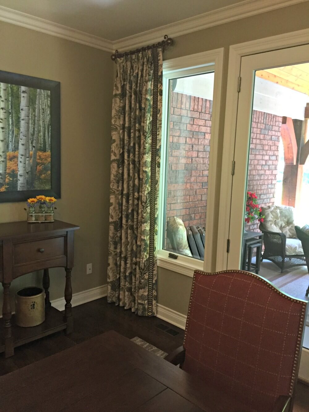 custom made side draperies for glass door-side-panels