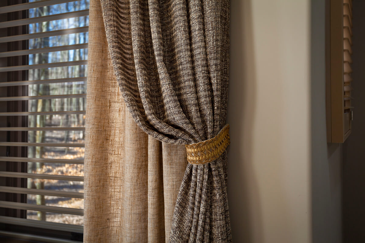 bedroom drapes side panels fabric tiebacks