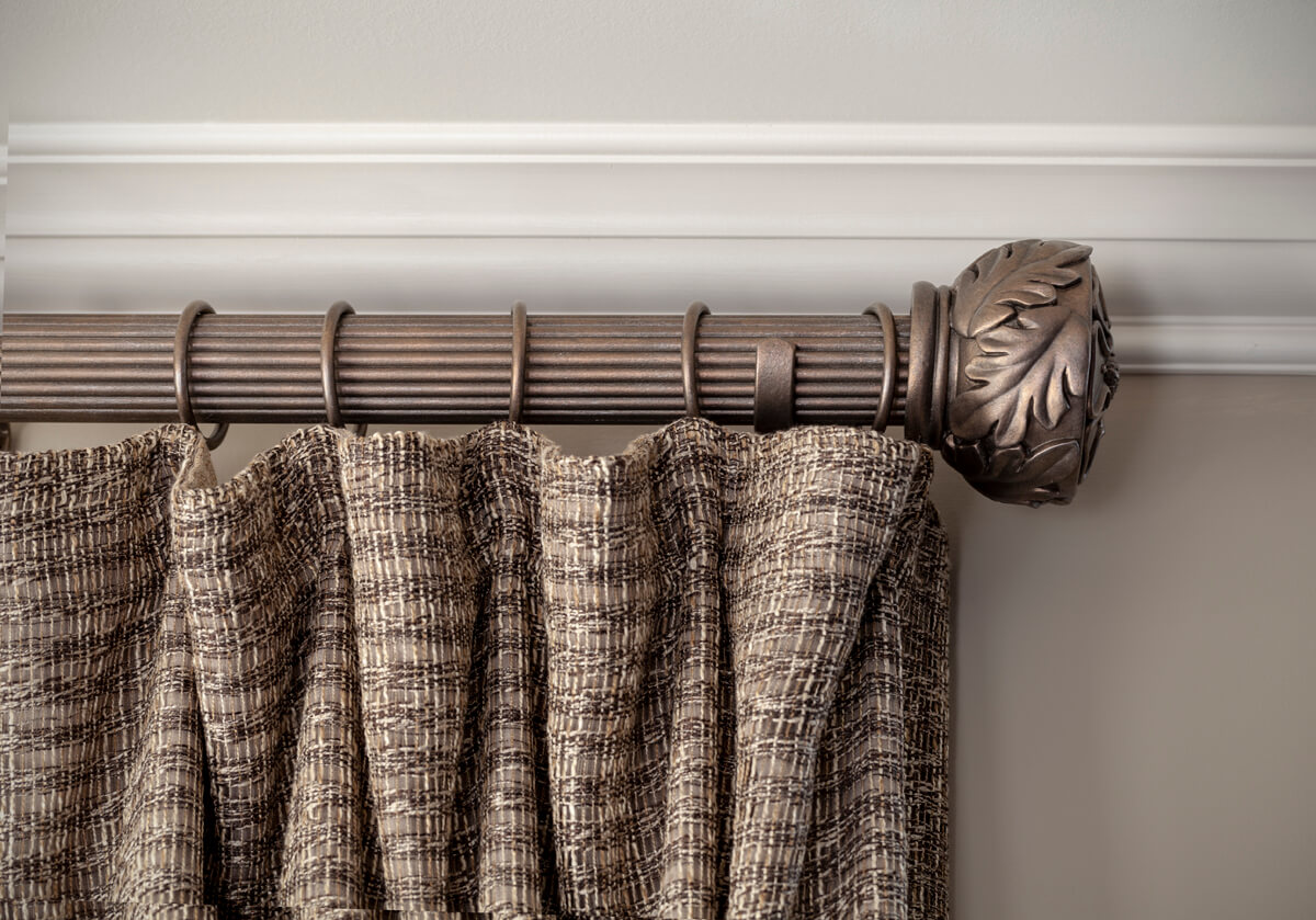 decorative rod hanging drapery panels