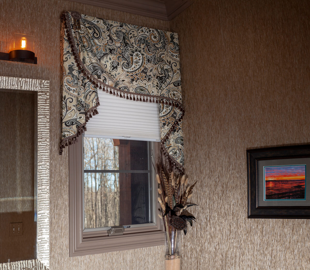 decorative side swag valance