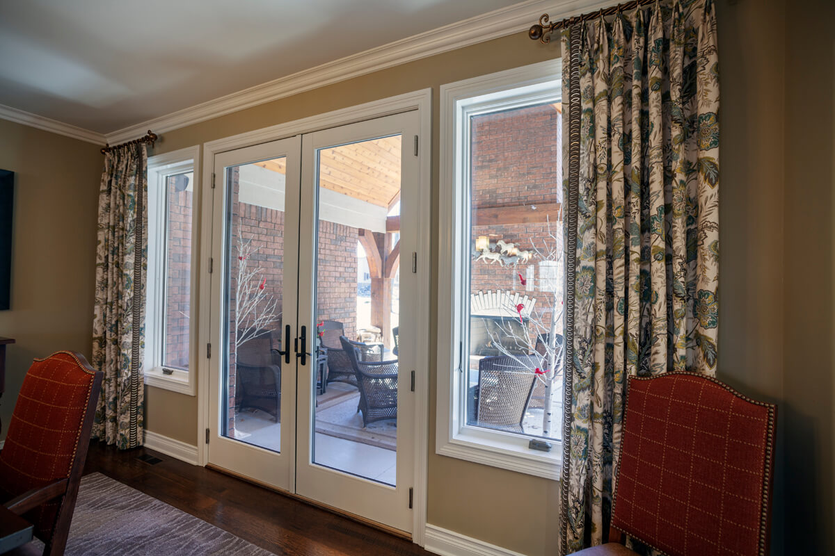 french door drapery curtains