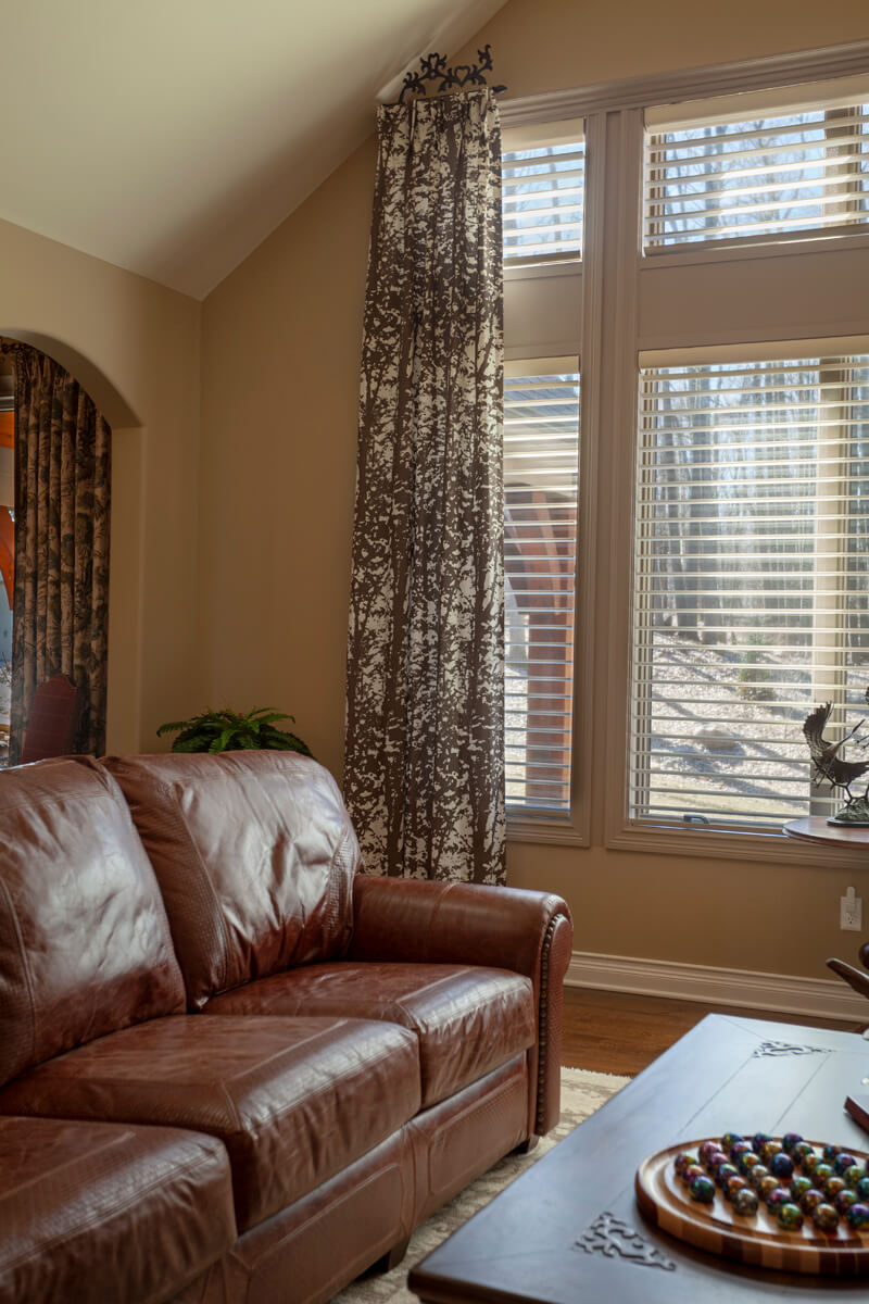 great room custom side panels drapes and blinds