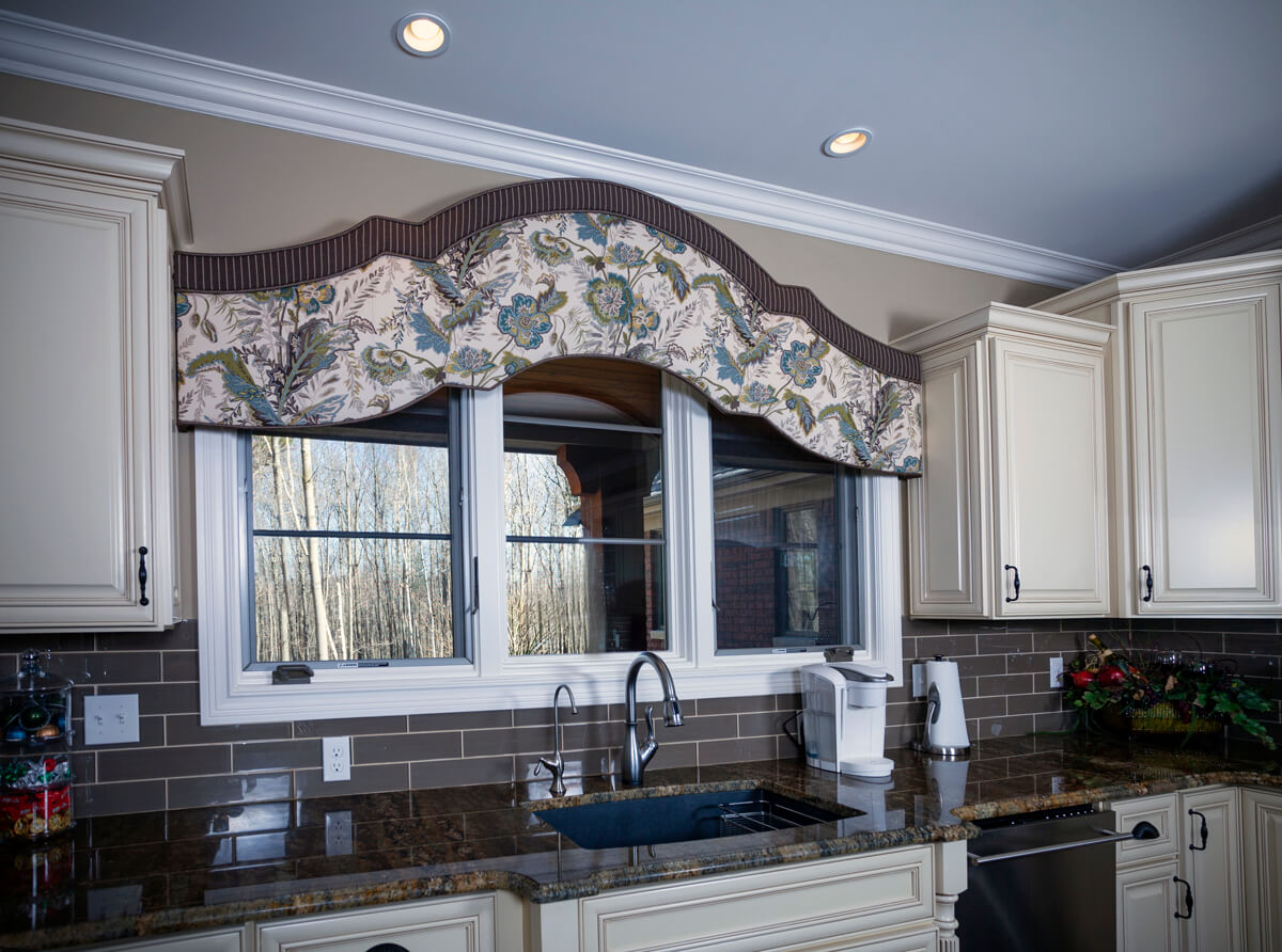kitchen sink window valance cornice