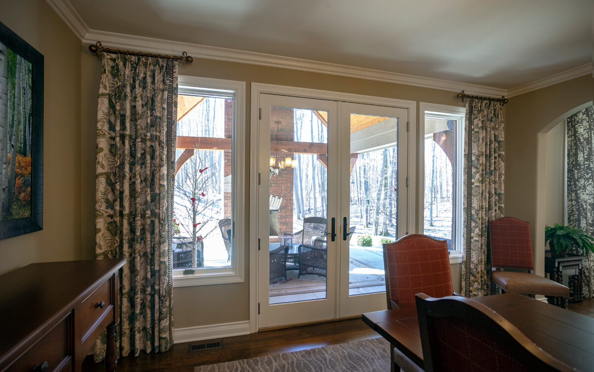 Sliding glass door french door drapes